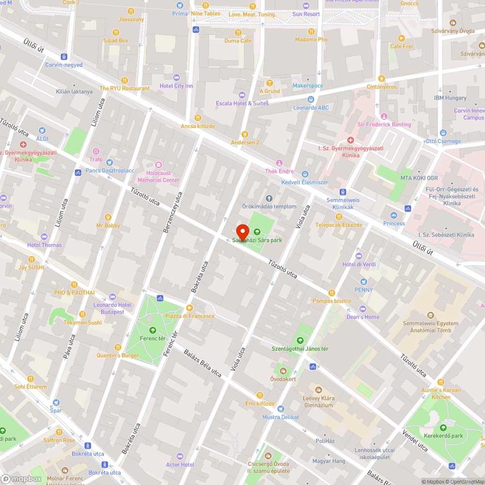 Teljes útszélességű kátyú bejelentés helye