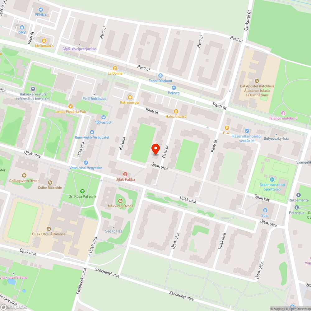 Elhagyott roncs bejelentés helye