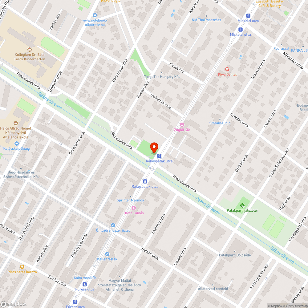 Eltűnt közterület tábla bejelentés helye