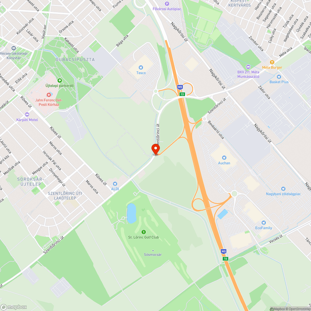 Szentlőrinci út szemétlerakás bejelentés helye