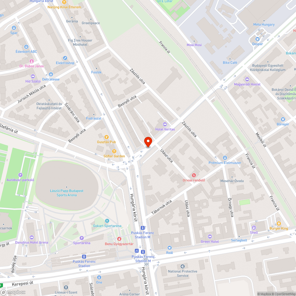 Kerékpáros nyomok a Mogyoródi úton bejelentés helye