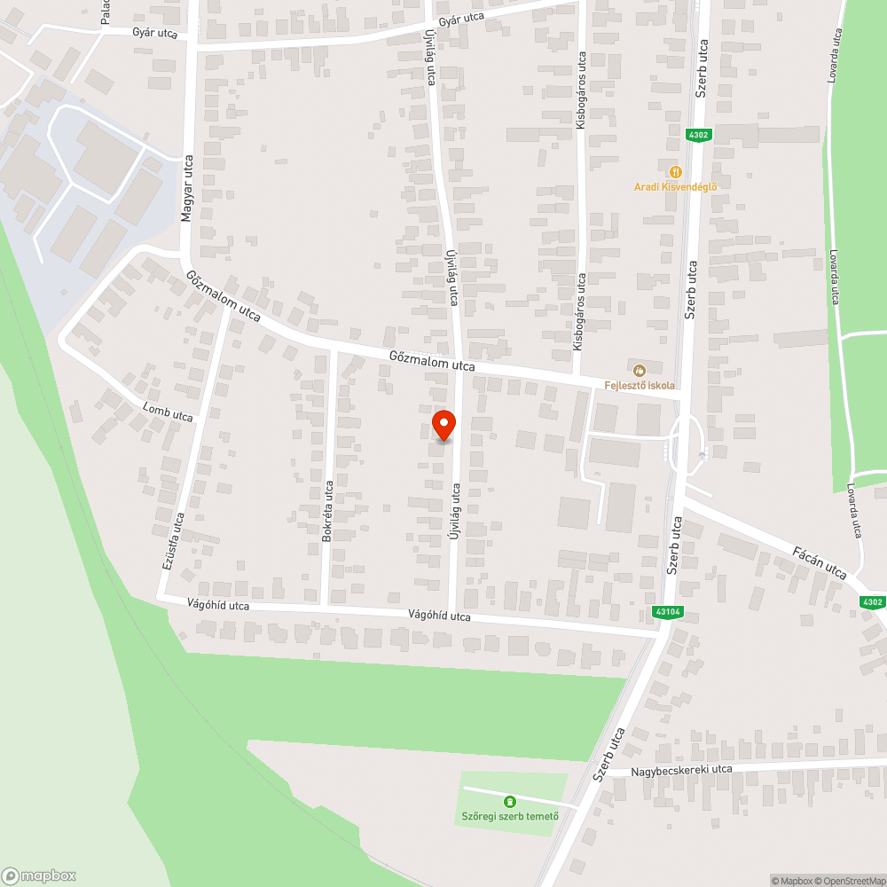 Villódzó lámpa bejelentés helye