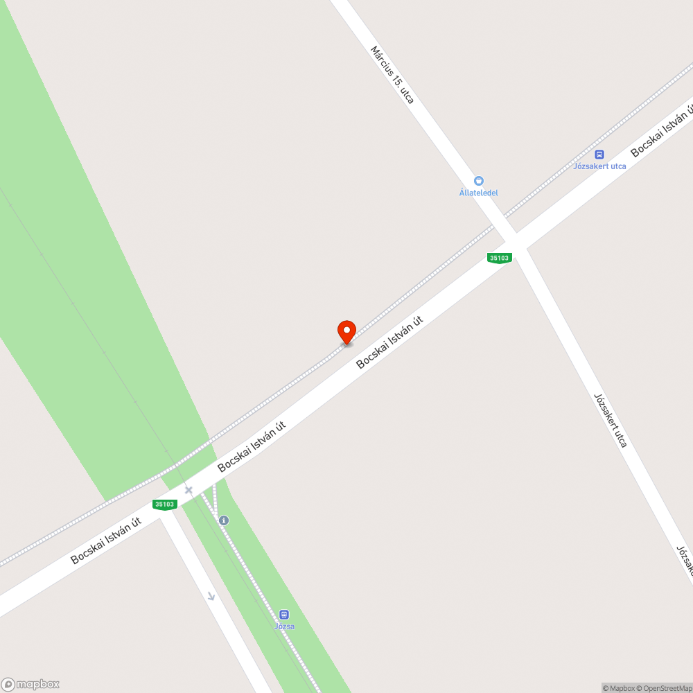 Összegraffitizett közlekedési tábla bejelentés helye