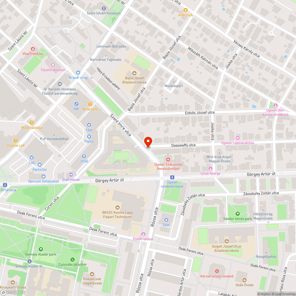 Leparkolt zöldfelület Újpesten bejelentés helye