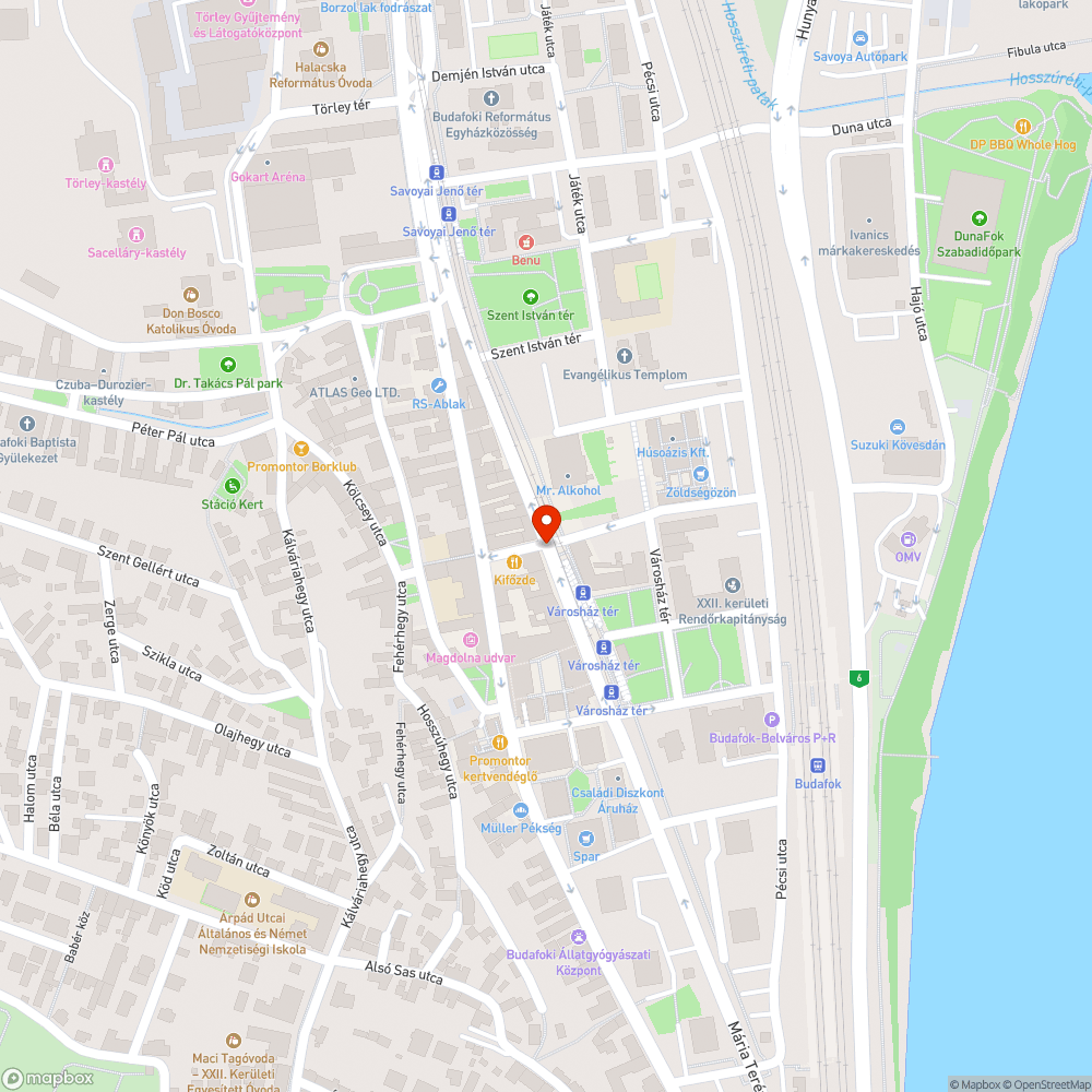 A zebra víz alatt bejelentés helye