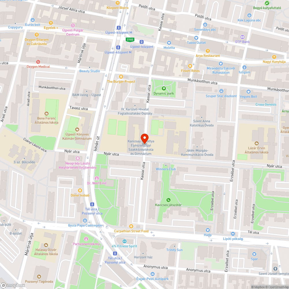 Nagy kátyú a két iskola közötti úton bejelentés helye