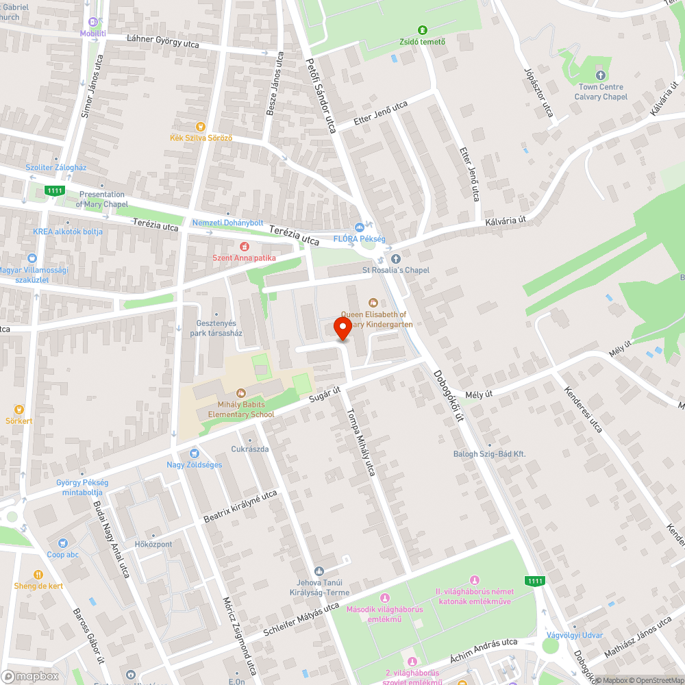 Kátyús út - Sugár út bejelentés helye