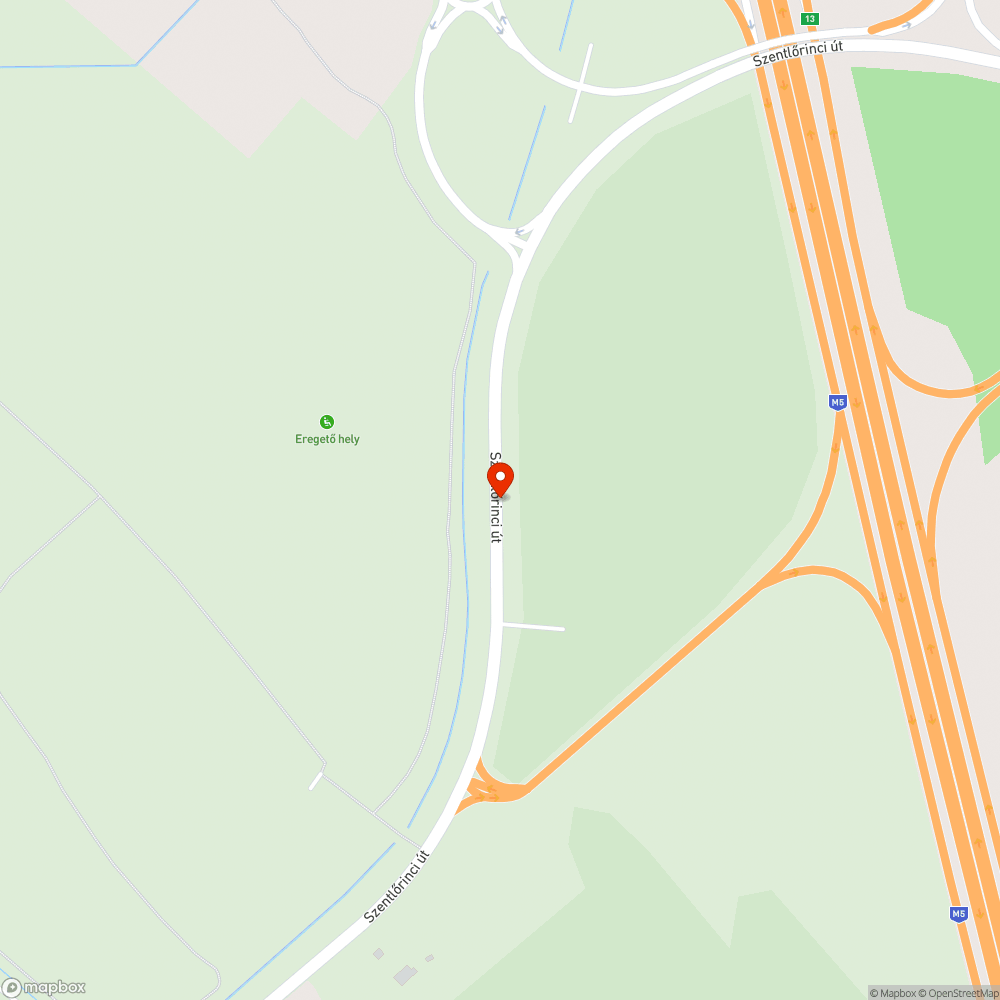 hiányzó útburkolati jelek - Szentlőrinci út bejelentés helye