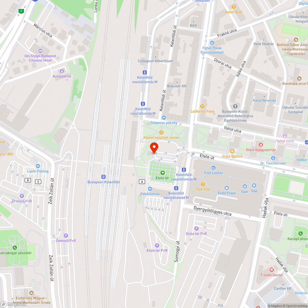 Használaton kívüli kijelző bejelentés helye