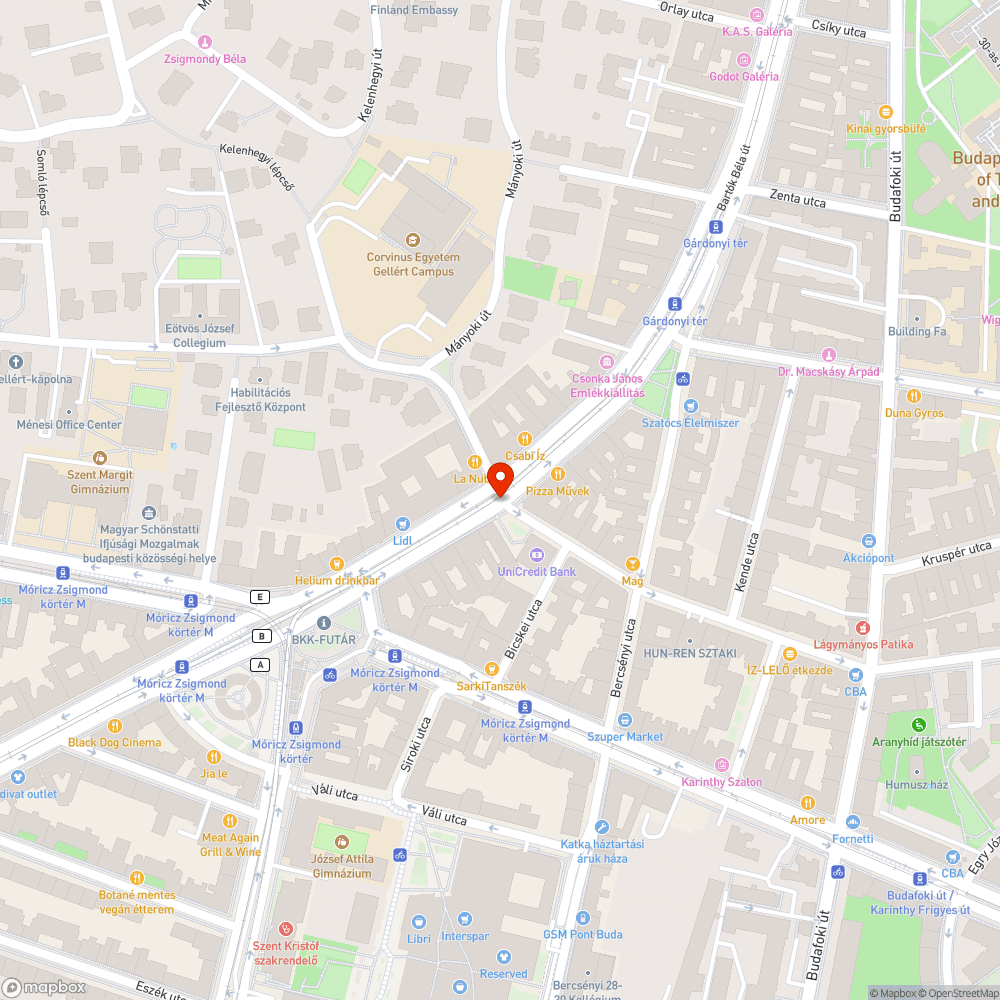 Csikkes járdaszakasz bejelentés helye