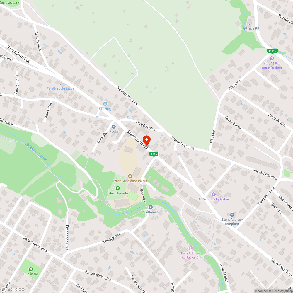 Elpusztult nyest bejelentés helye