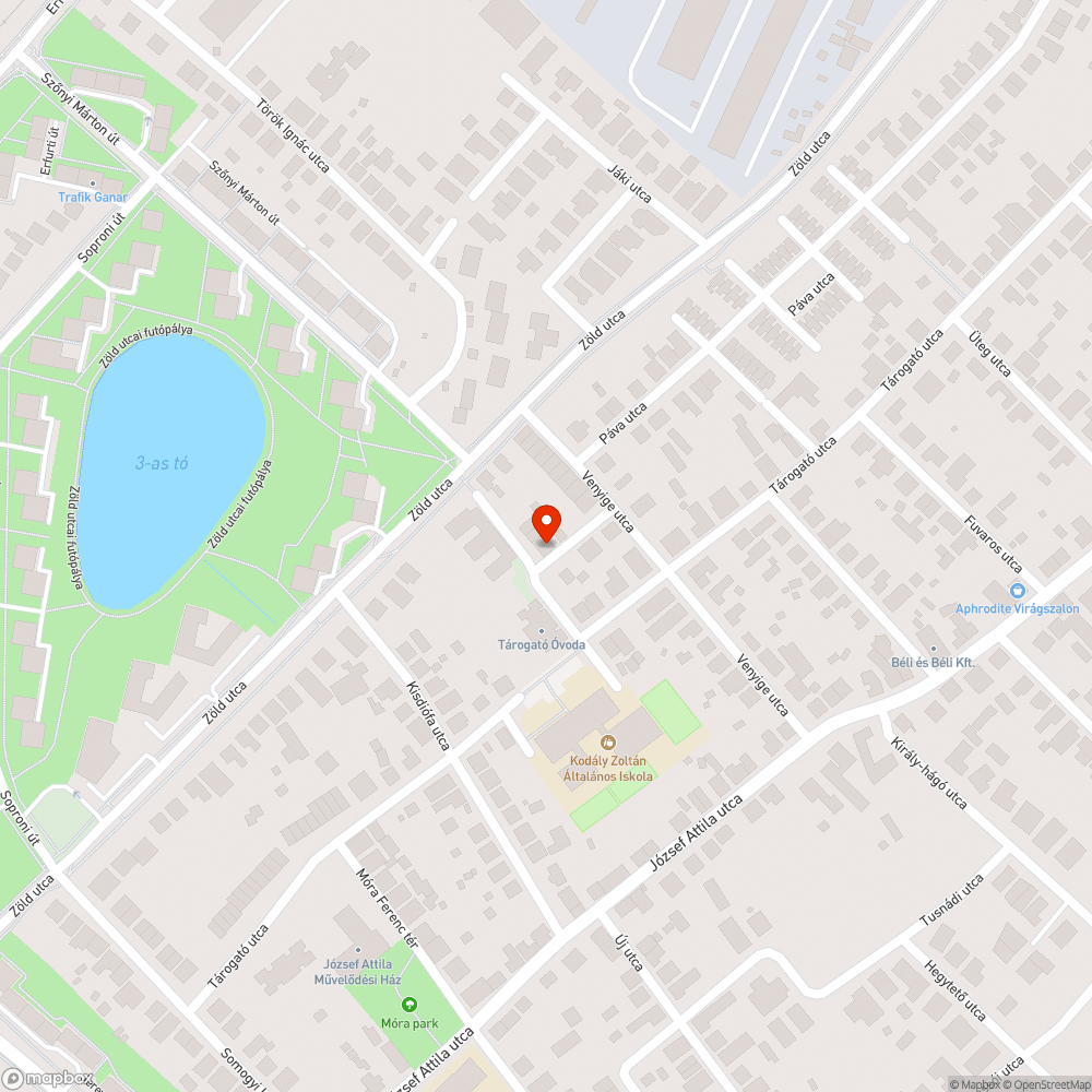 Hatalmas kátyú a Tárogató utcában bejelentés helye