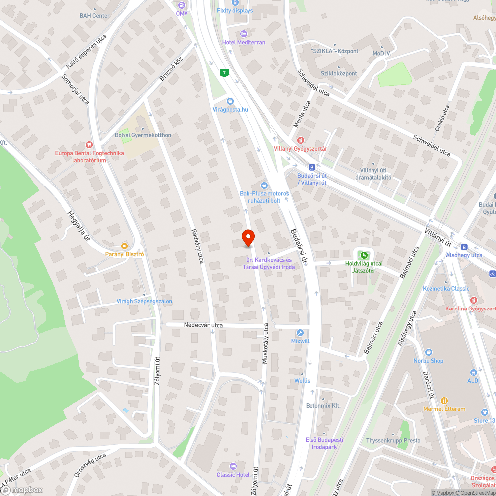 Láthatatlan tábla és metszésre váró fa bejelentés helye