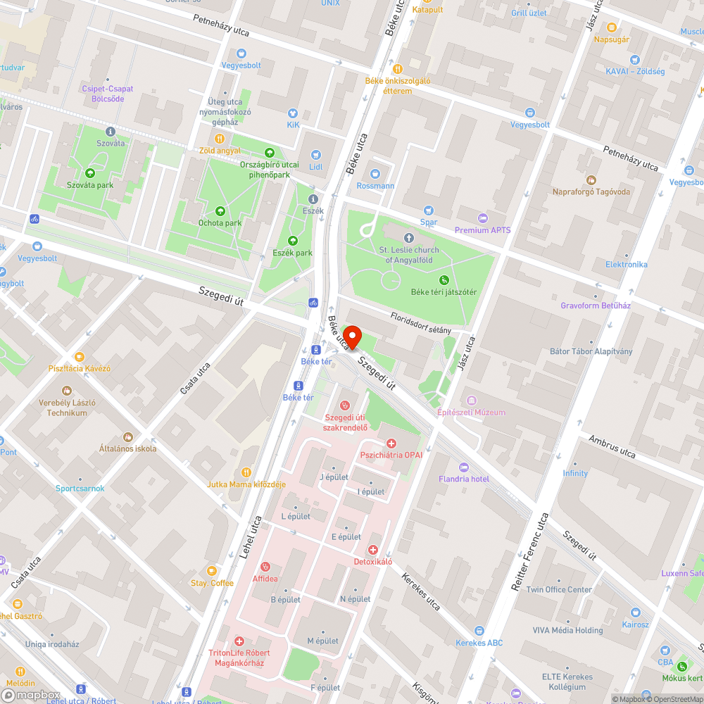 Takarítanivaló a Béke térnél bejelentés helye