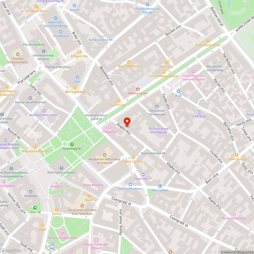 Botlásveszélyes járda bejelentés helye