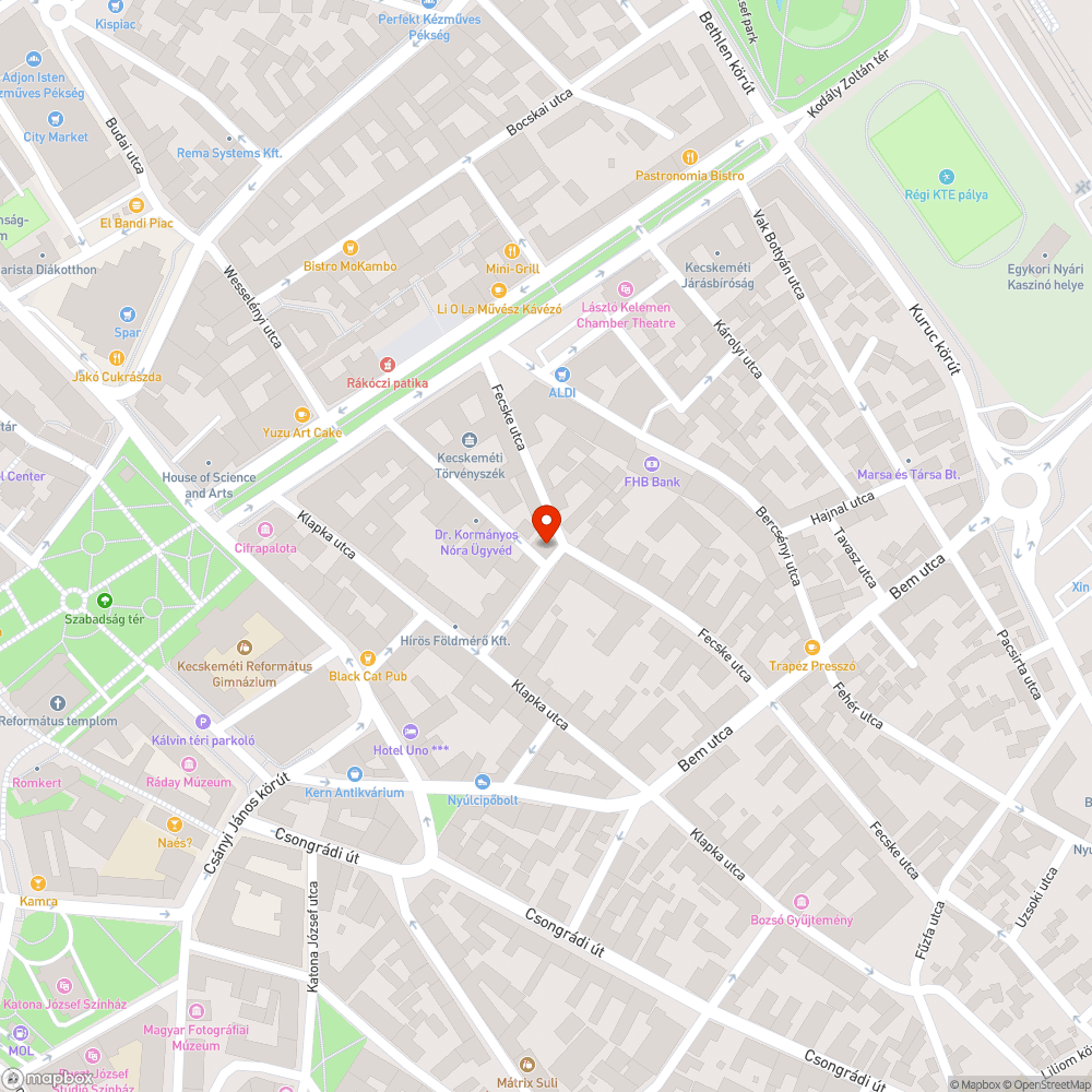 Sérült útszegély bejelentés helye