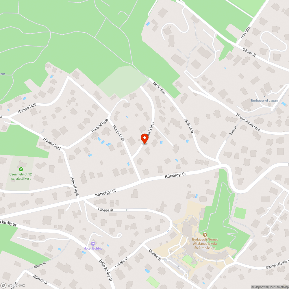 Kátyú bejelentés helye