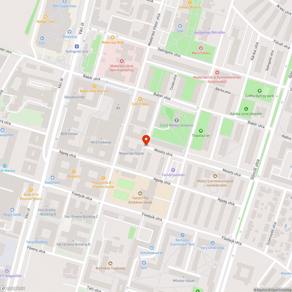 Elhagyott jármű XIII. Babér utcai templomnál bejelentés helye