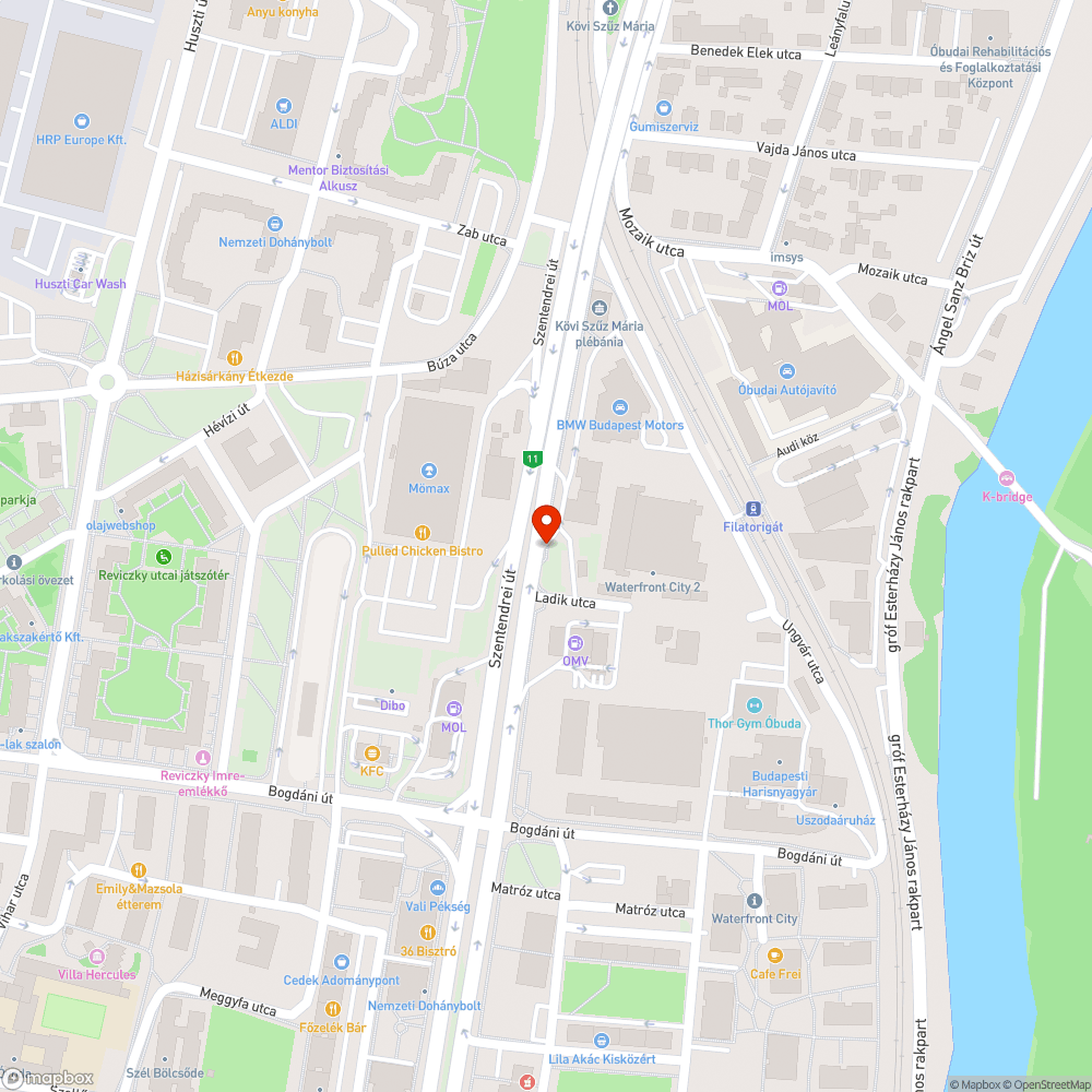 Egyre növekvő kátyú bejelentés helye