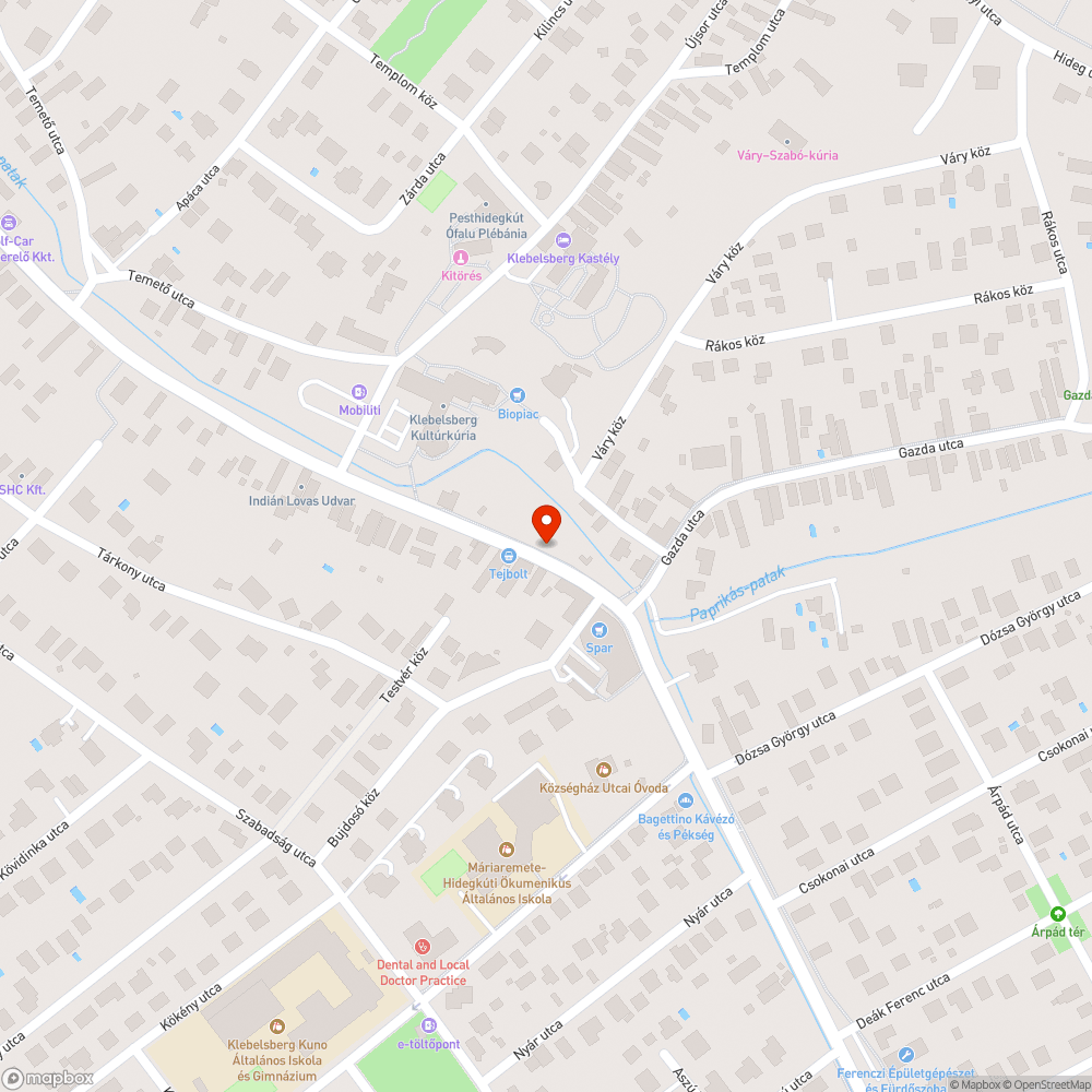 A fehér csík kevés bejelentés helye