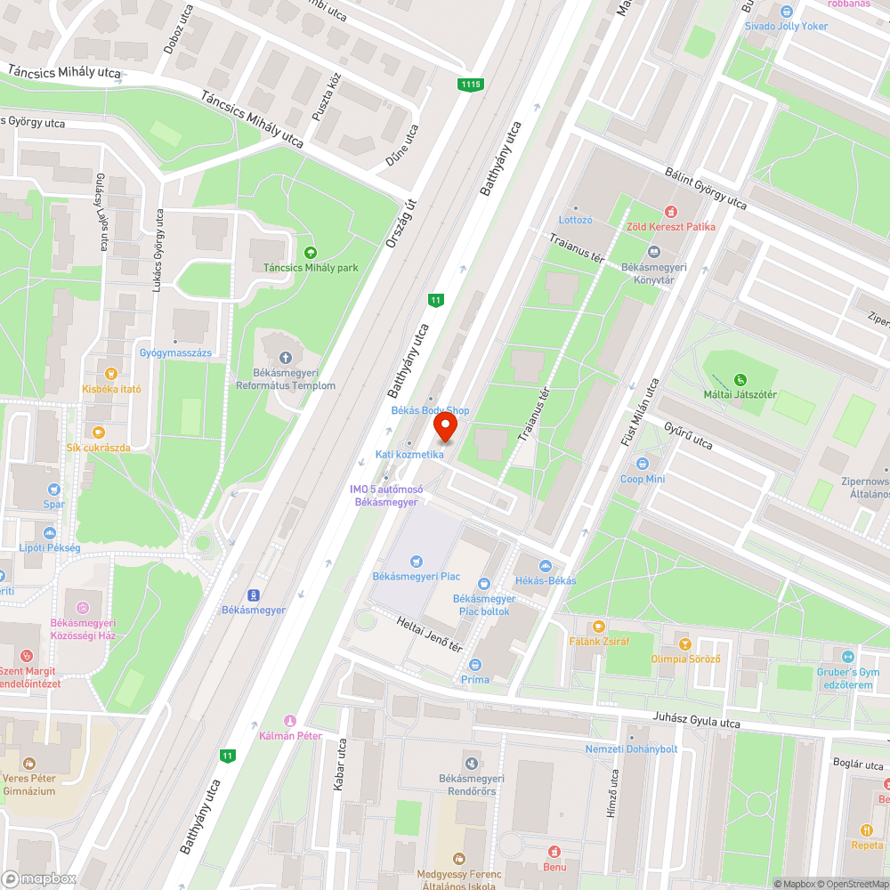 Kiégett lámpa bejelentés helye