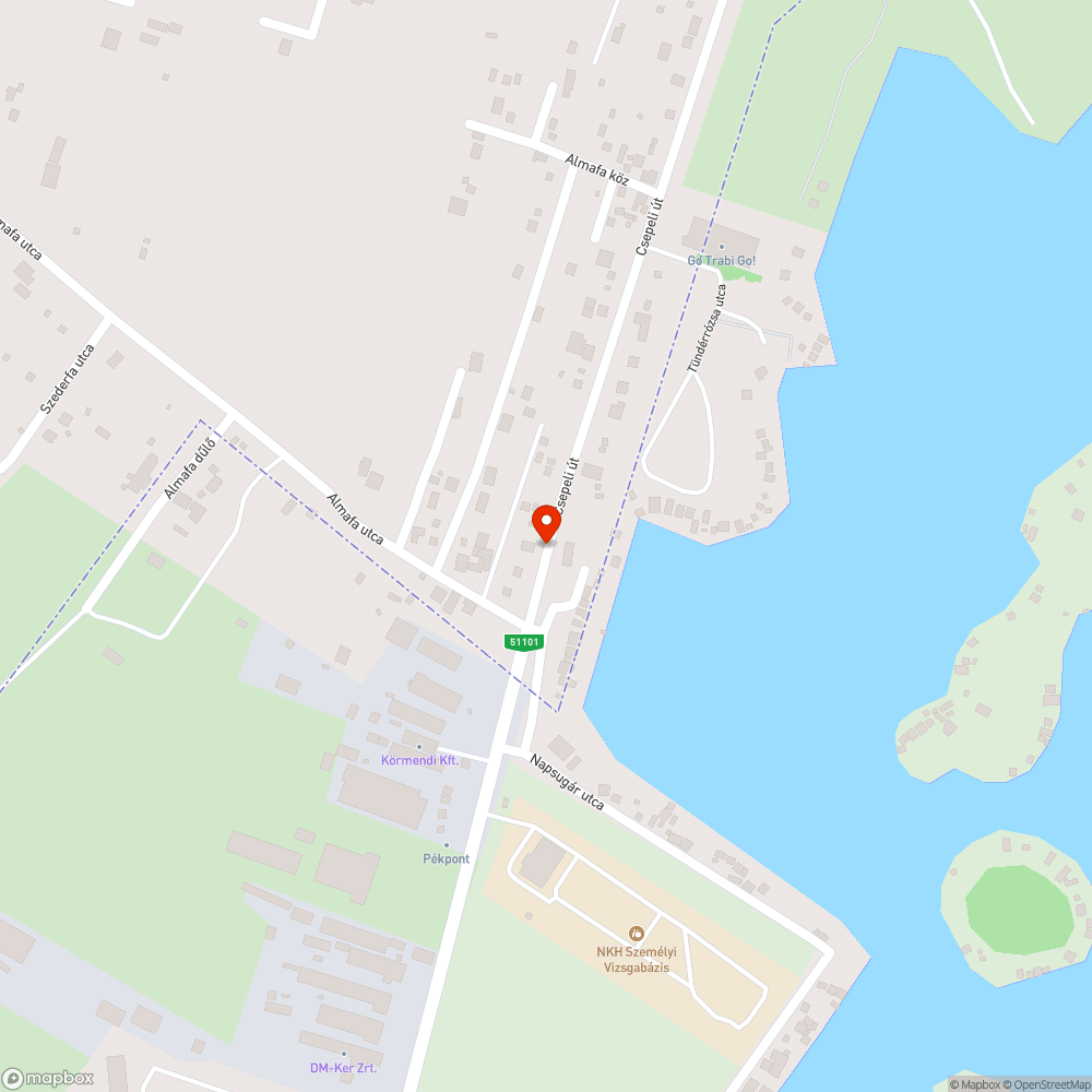 Hatalmas útbeszakadást, kátyú bejelentés helye