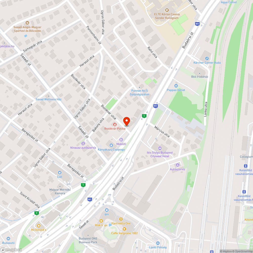 Bozókvár utcai parkolás bejelentés helye