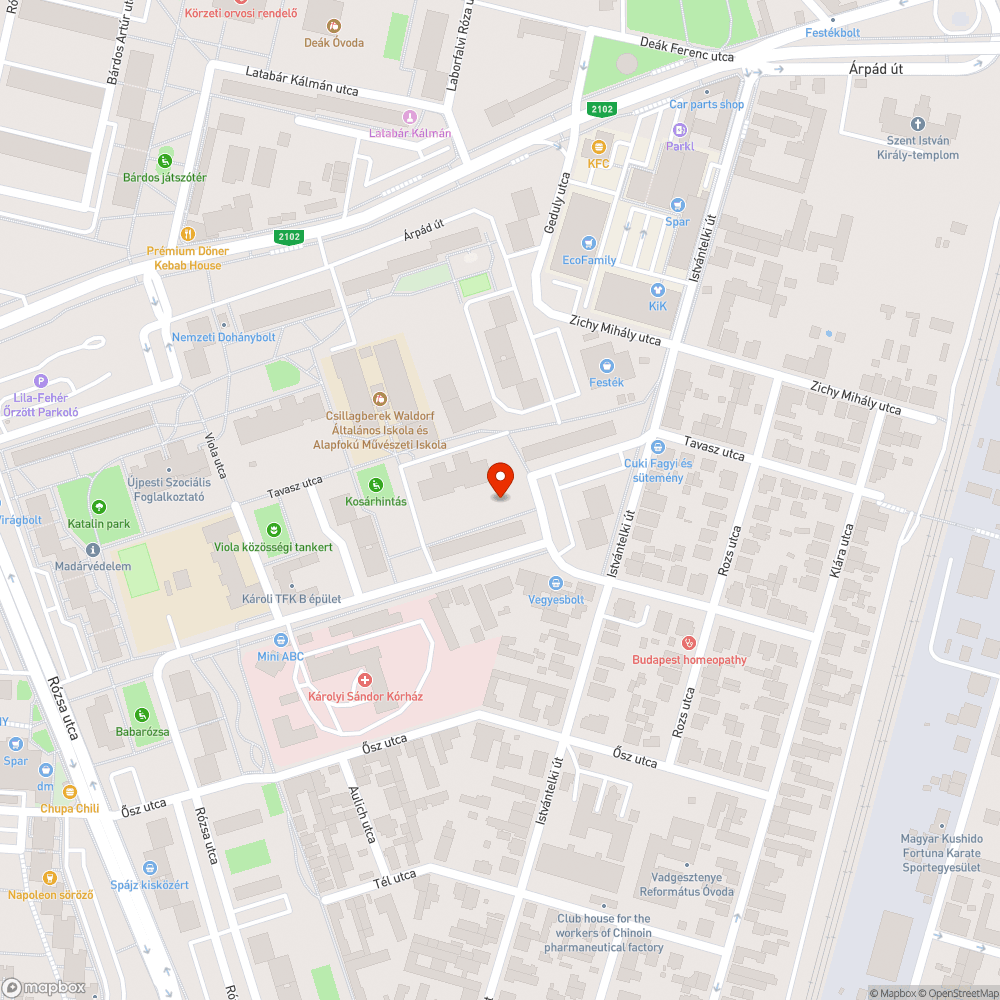 Balesetveszélyes útburkolat bejelentés helye