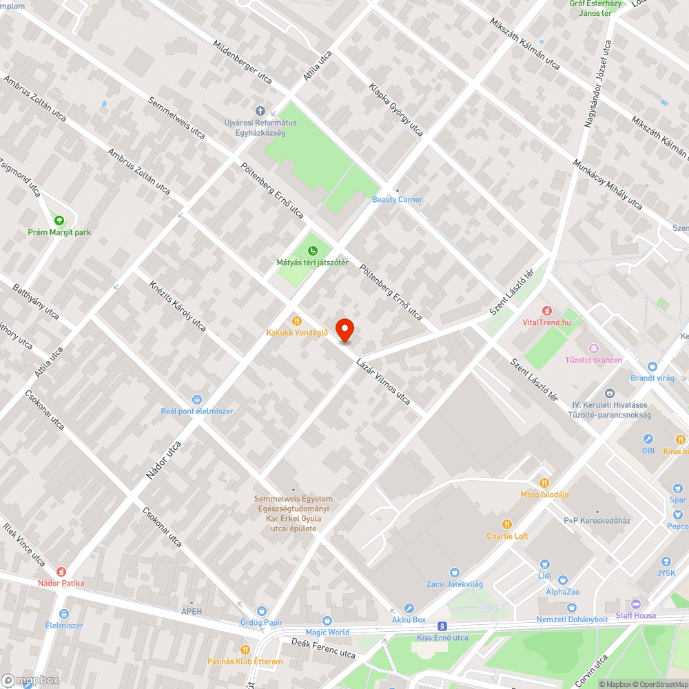 Múltszázadi macskaköves utca Újpest közepén bejelentés helye