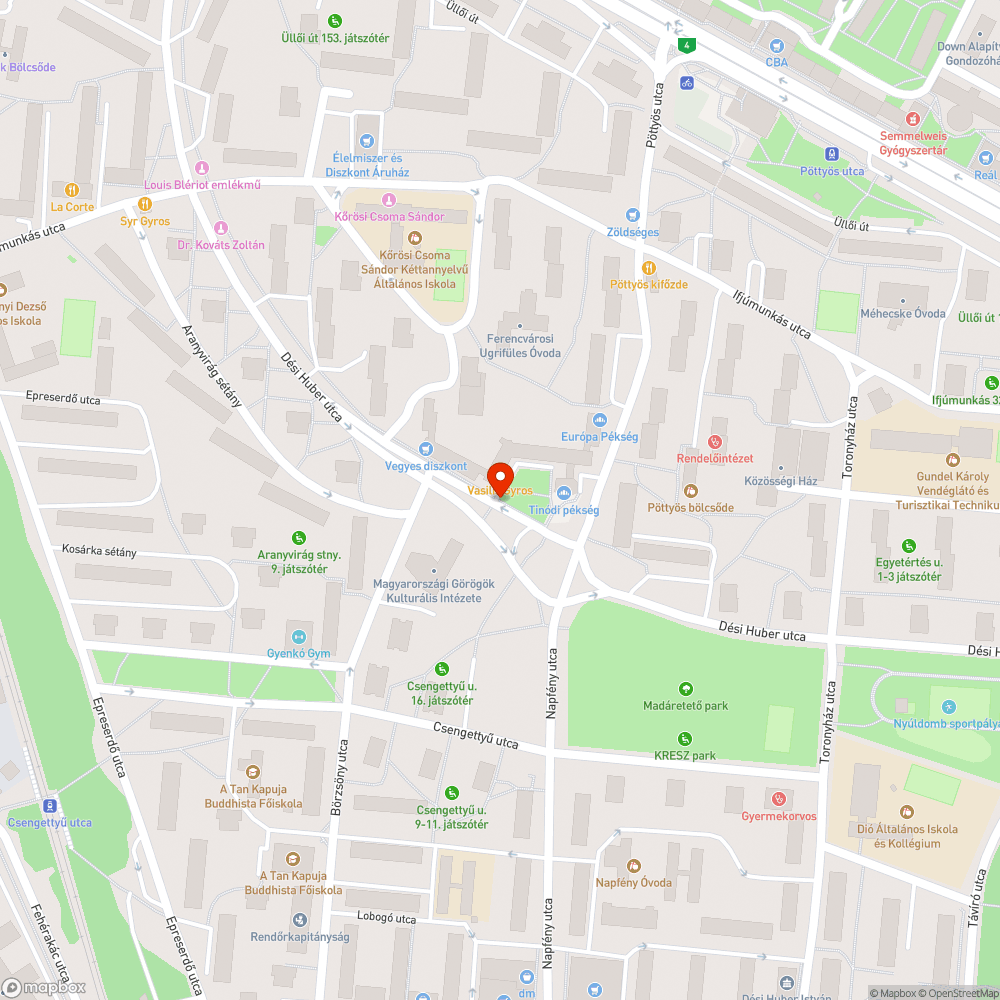 Álló víz bejelentés helye