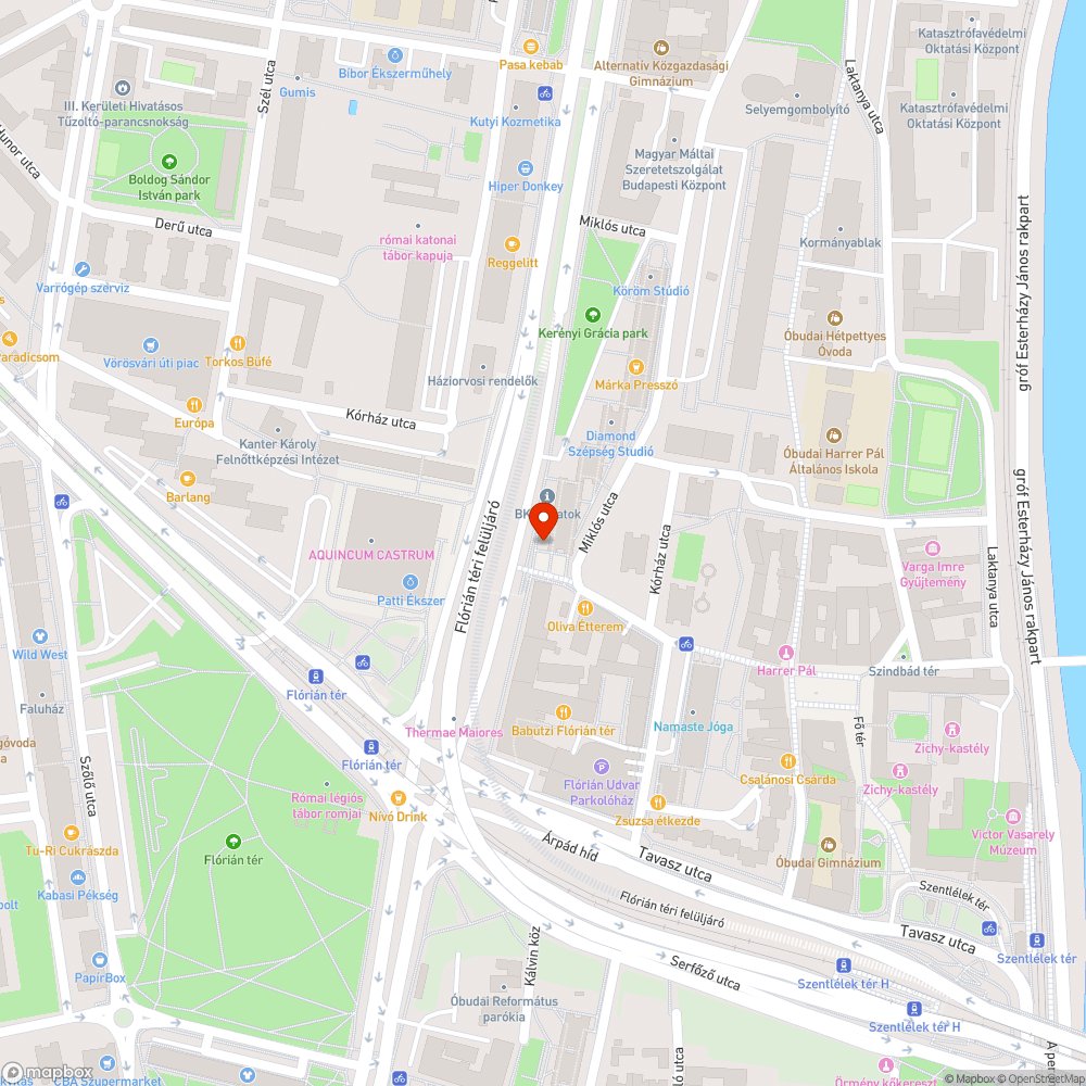 Matricával rongált utcanévtábla bejelentés helye