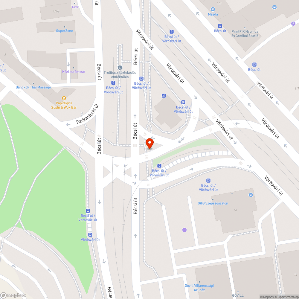 Kátyú a zebrán bejelentés helye