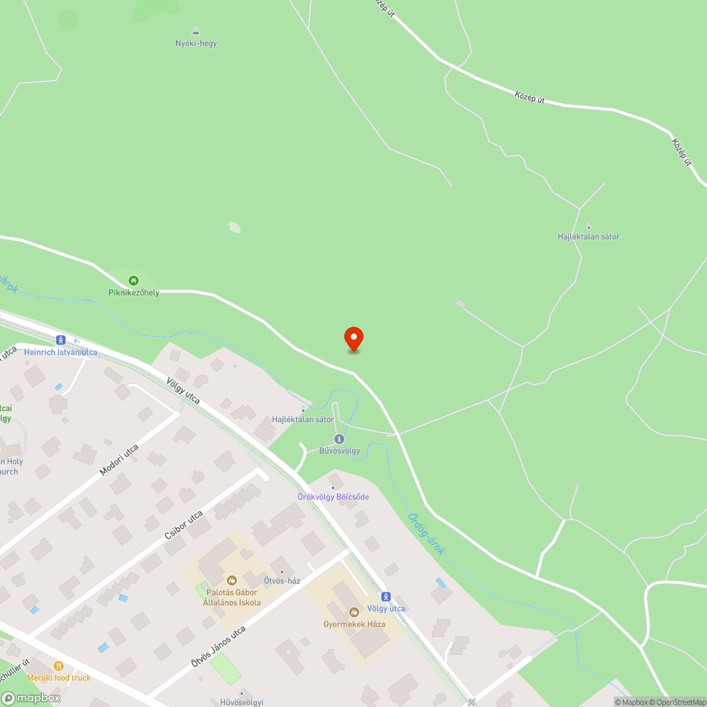 Kidőlt fák az Ördög-árok mentén bejelentés helye