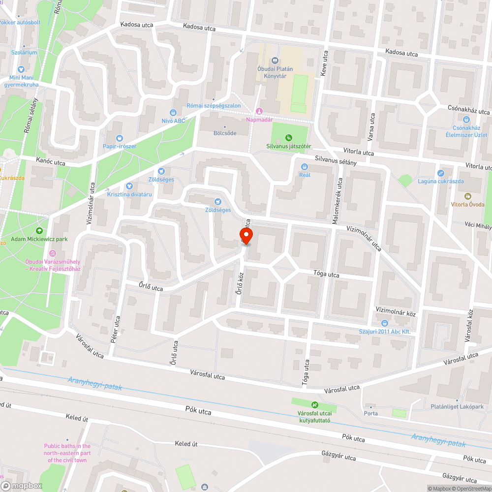 Közúton kátyú bejelentés helye