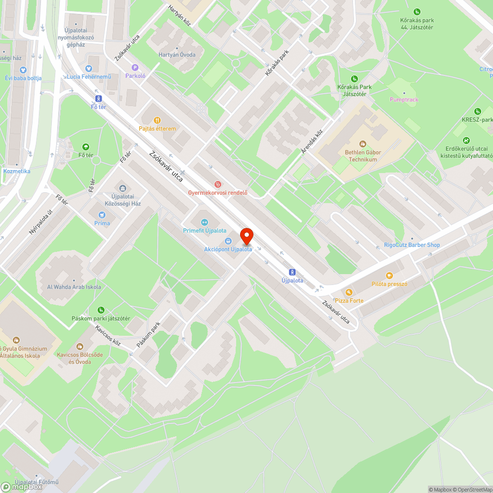 Egy luk a járdán bejelentés helye