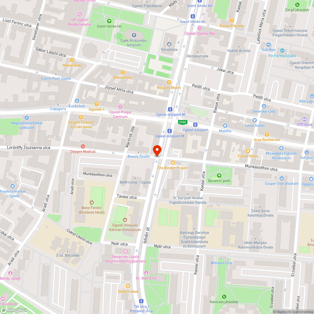 Gyalogosátkelő víz alatt bejelentés helye