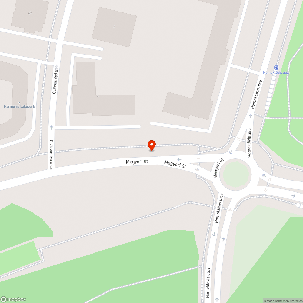 Megyeri út - Hatalmas kátyú bejelentés helye