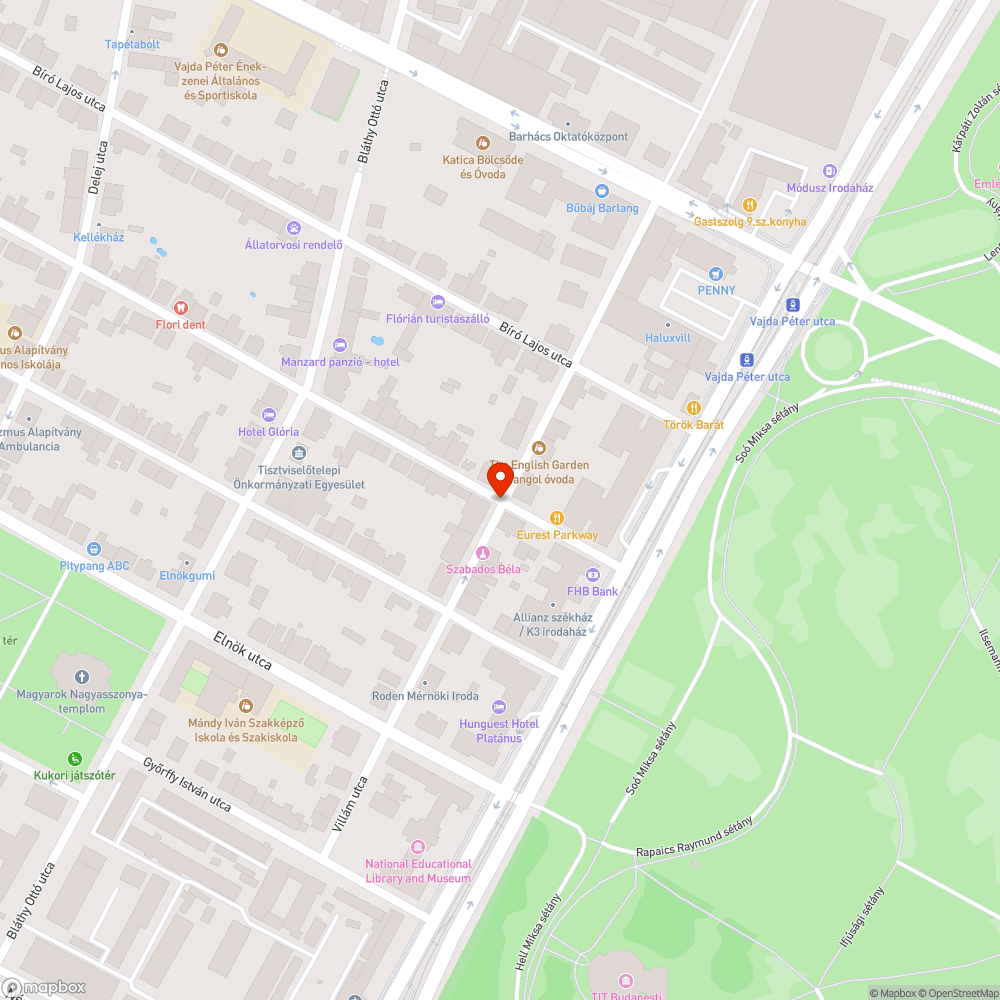 Kiégtek a lámpák a Tisztviselőtelepen bejelentés helye