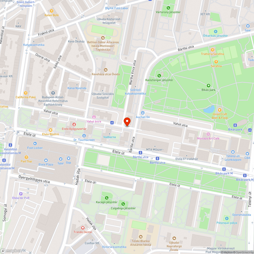 Padka a parkoló és a járda határára bejelentés helye