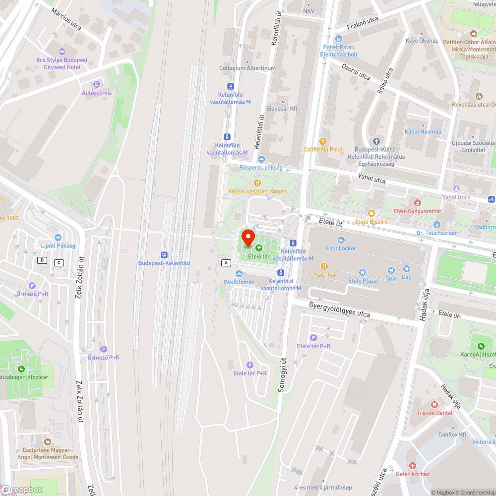 Tenger a a kelenföldin bejelentés helye