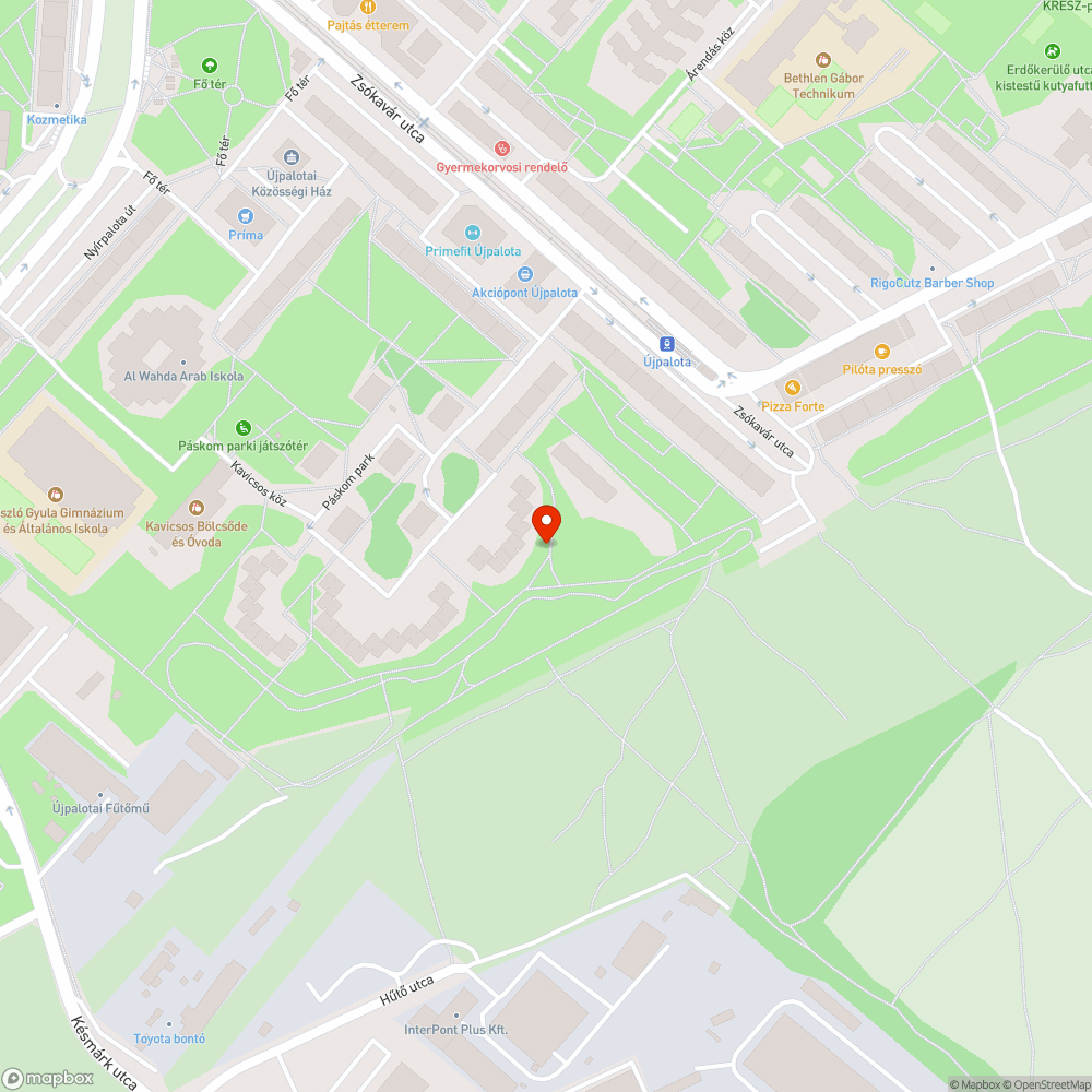 Elhagyott autó bejelentés helye