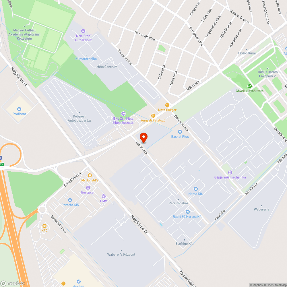 Zádor utca rendszám nélküli autó bejelentés helye