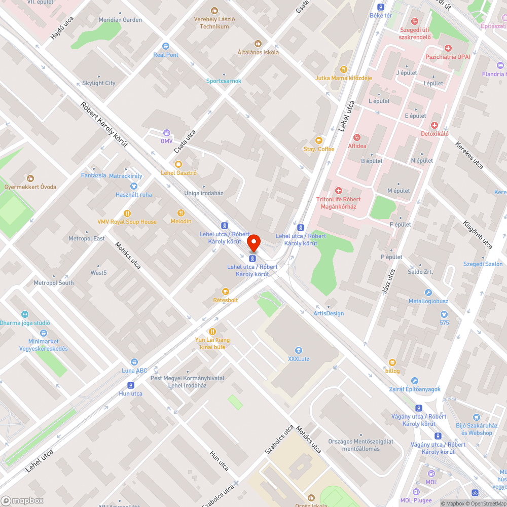 Kiégett lámpa a villamosmegállóban 3.0 bejelentés helye