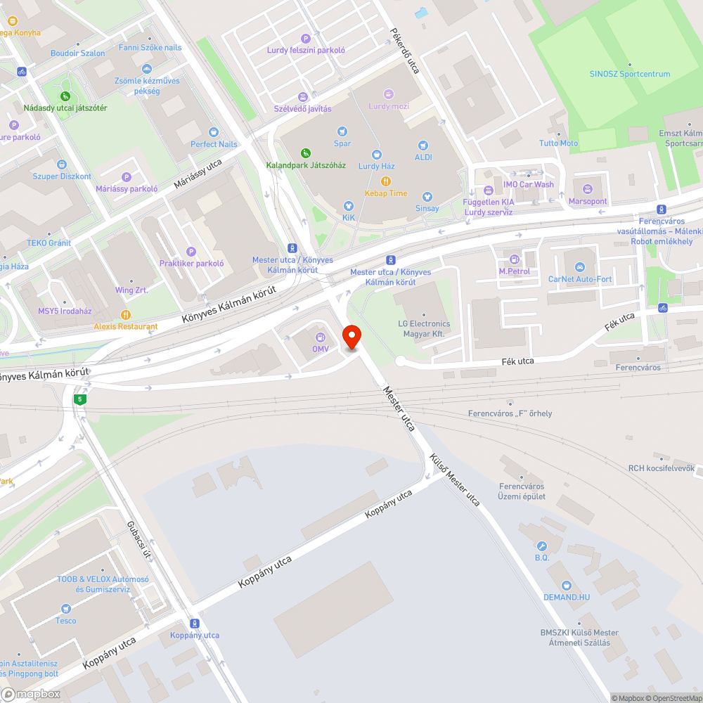 Kidőlni akaró KRESZ-tábla bejelentés helye