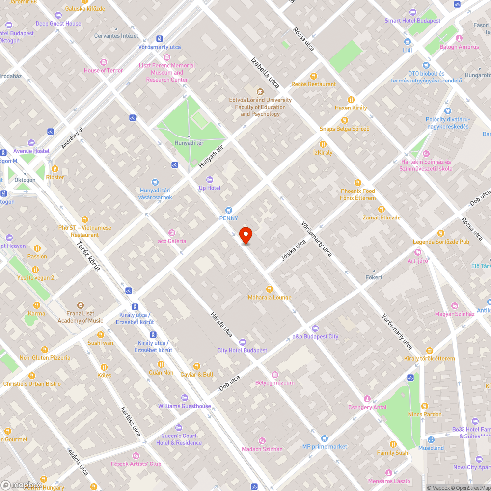 Sötétség a Csengery utcában bejelentés helye