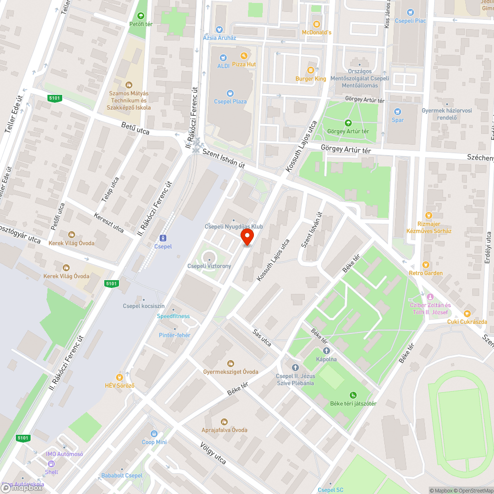 Kátyú bejelentés helye