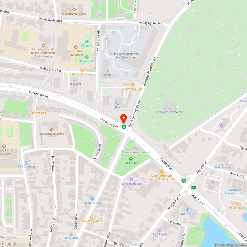 Buszmegállóban parkolás, bejelentés helye