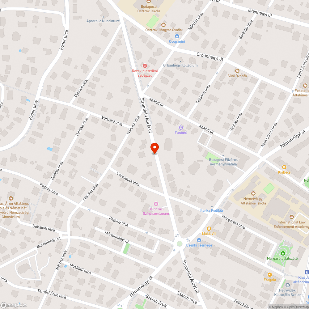 Kátyú bejelentés helye