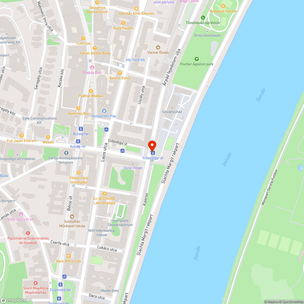 Rongált megálló bejelentés helye