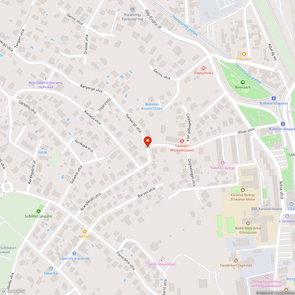 Kanyargó, szűk út fura szabályozása bejelentés helye